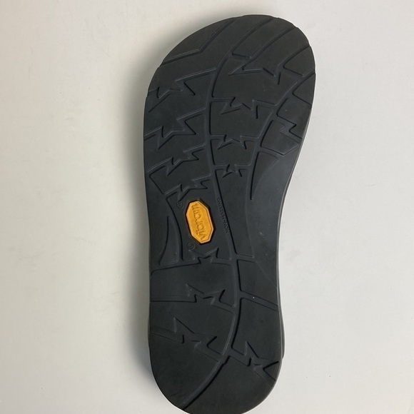 Chaco Vibram Flip Flops Sandals Brown Tan Orange Stripe Gorpcore Hiking Scandi